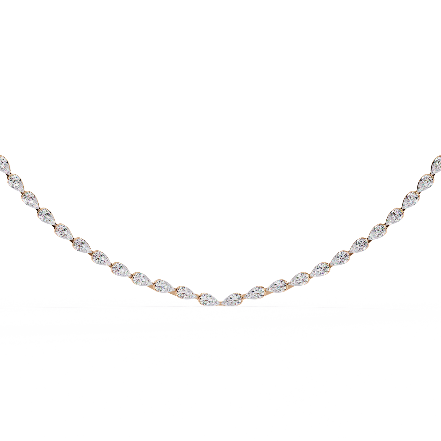 Lab Grown Diamond Necklace Round Stone (4.96ct) In 14K Gold