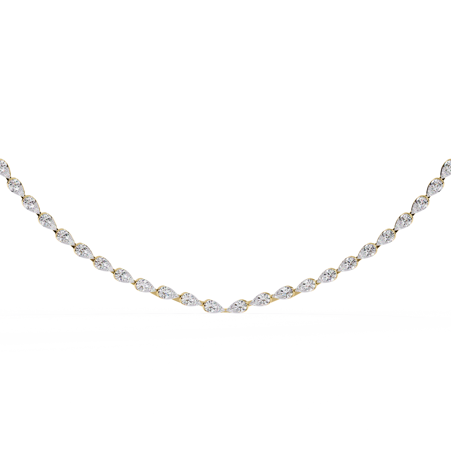 Lab Grown Diamond Necklace Round Stone (4.96ct) In 14K Gold