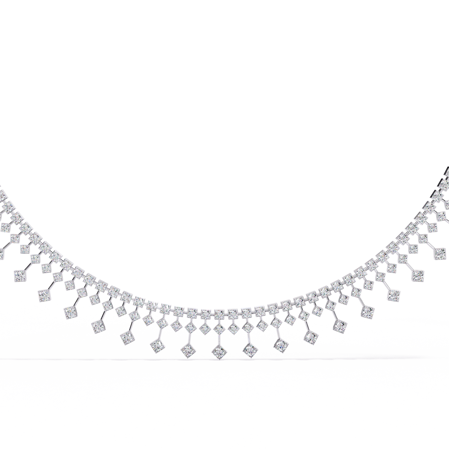 Lab Grown Diamond Necklace Round Stone (4.54ct ) In 14K Gold