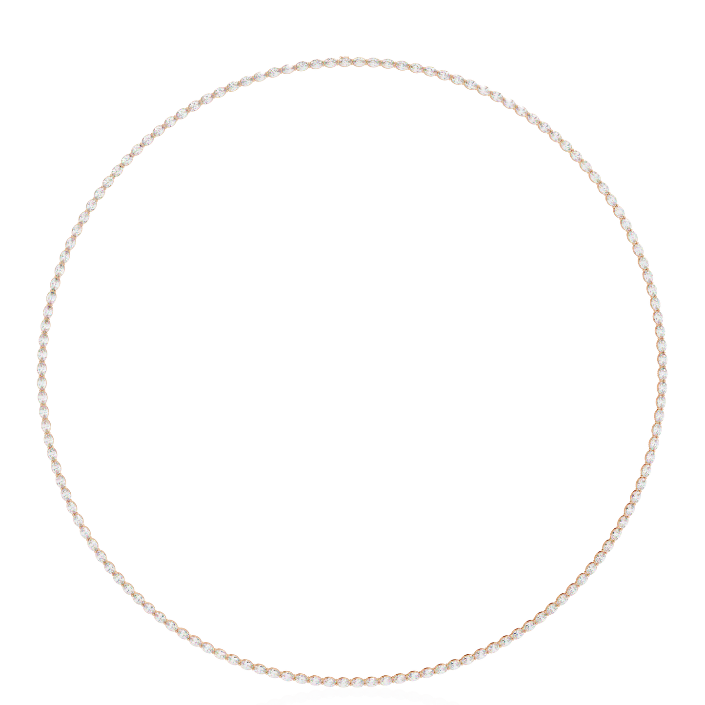 Lab Grown Diamond Necklace Oval Stone (6.20ct) In 14K Gold
