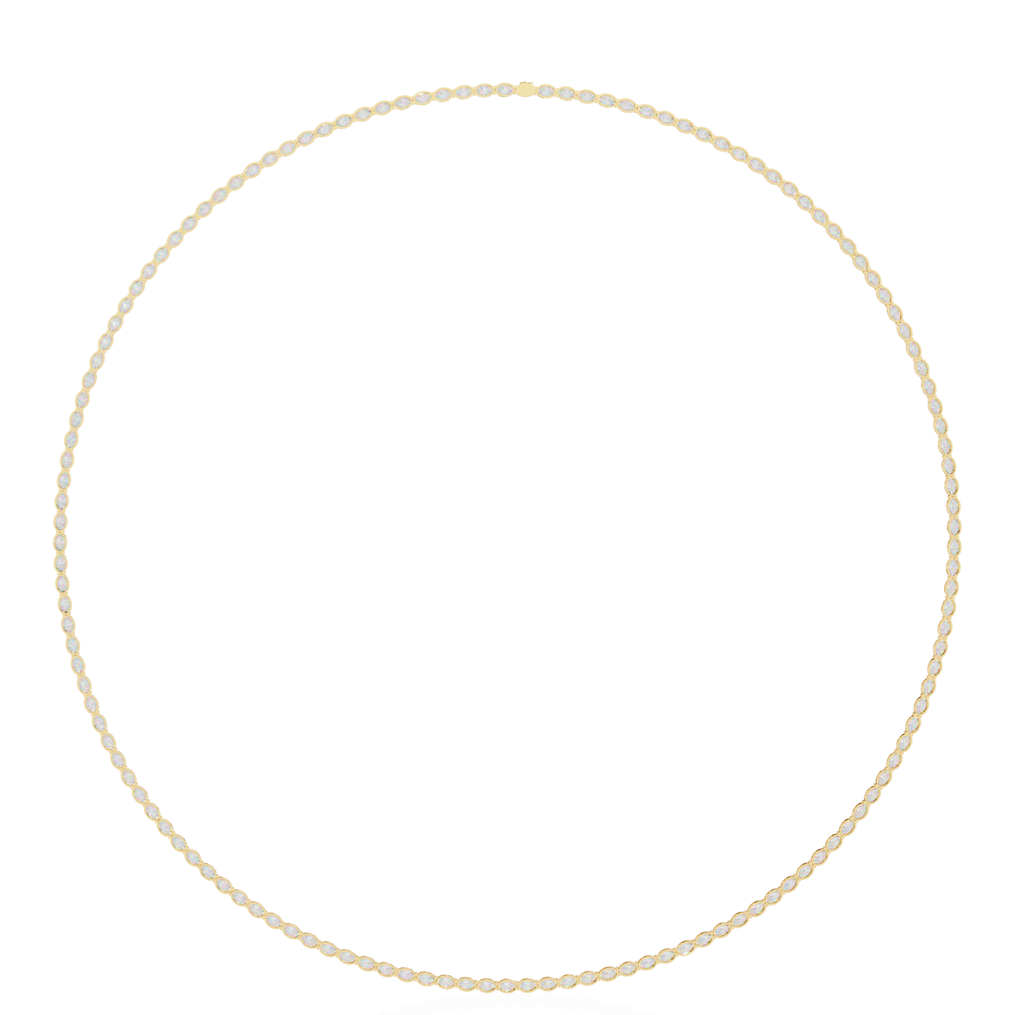 Lab Grown Diamond Necklace Oval Stone (6.20ct) In 14K Gold