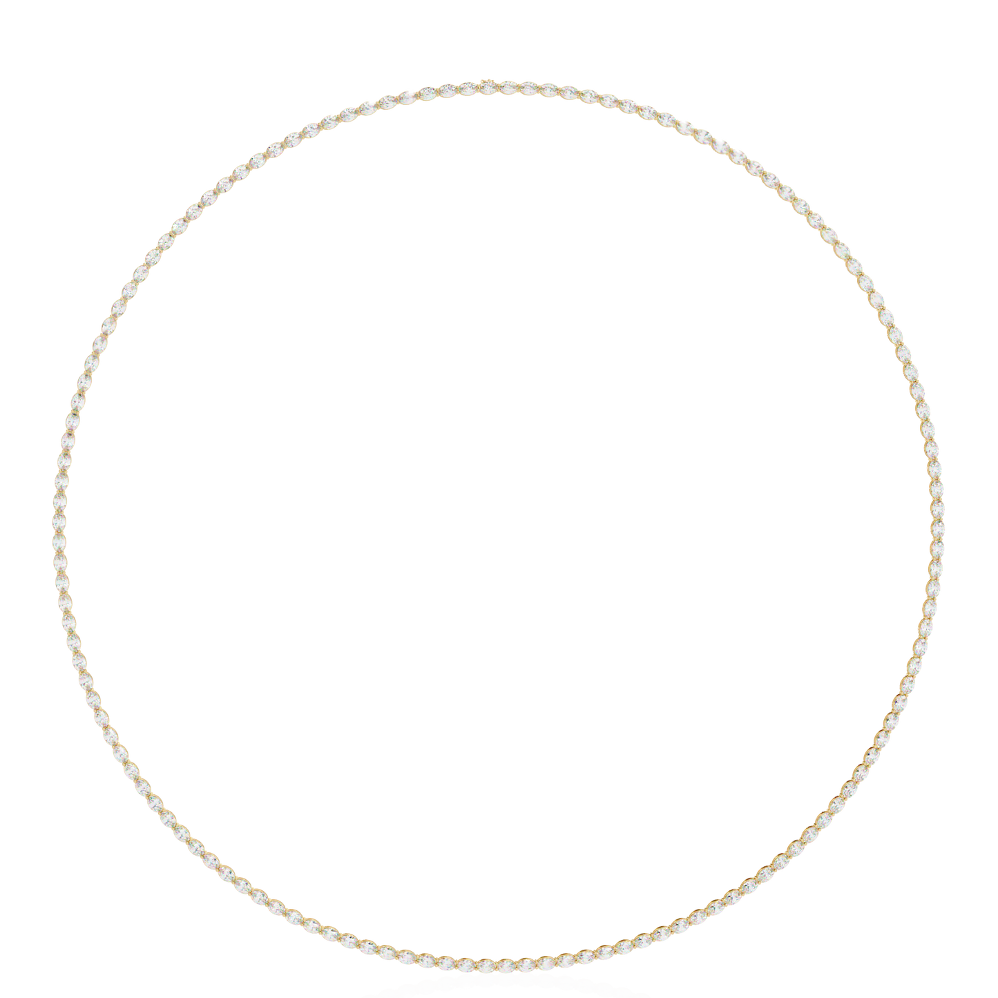Lab Grown Diamond Necklace Oval Stone (6.20ct) In 14K Gold