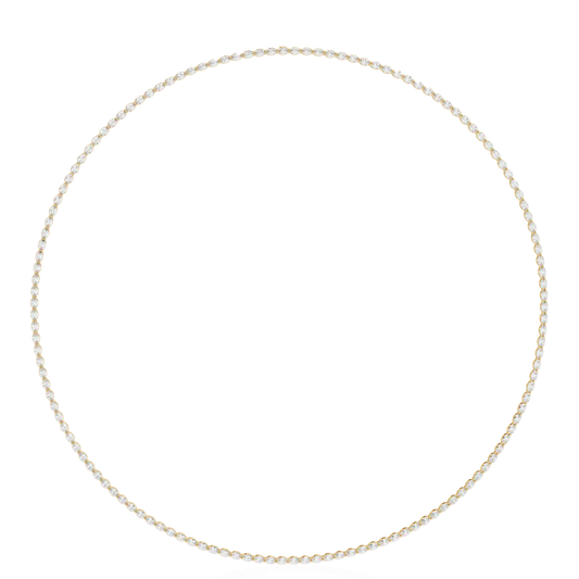 Lab Grown Diamond Necklace Oval Stone (6.20ct) In 14K Gold