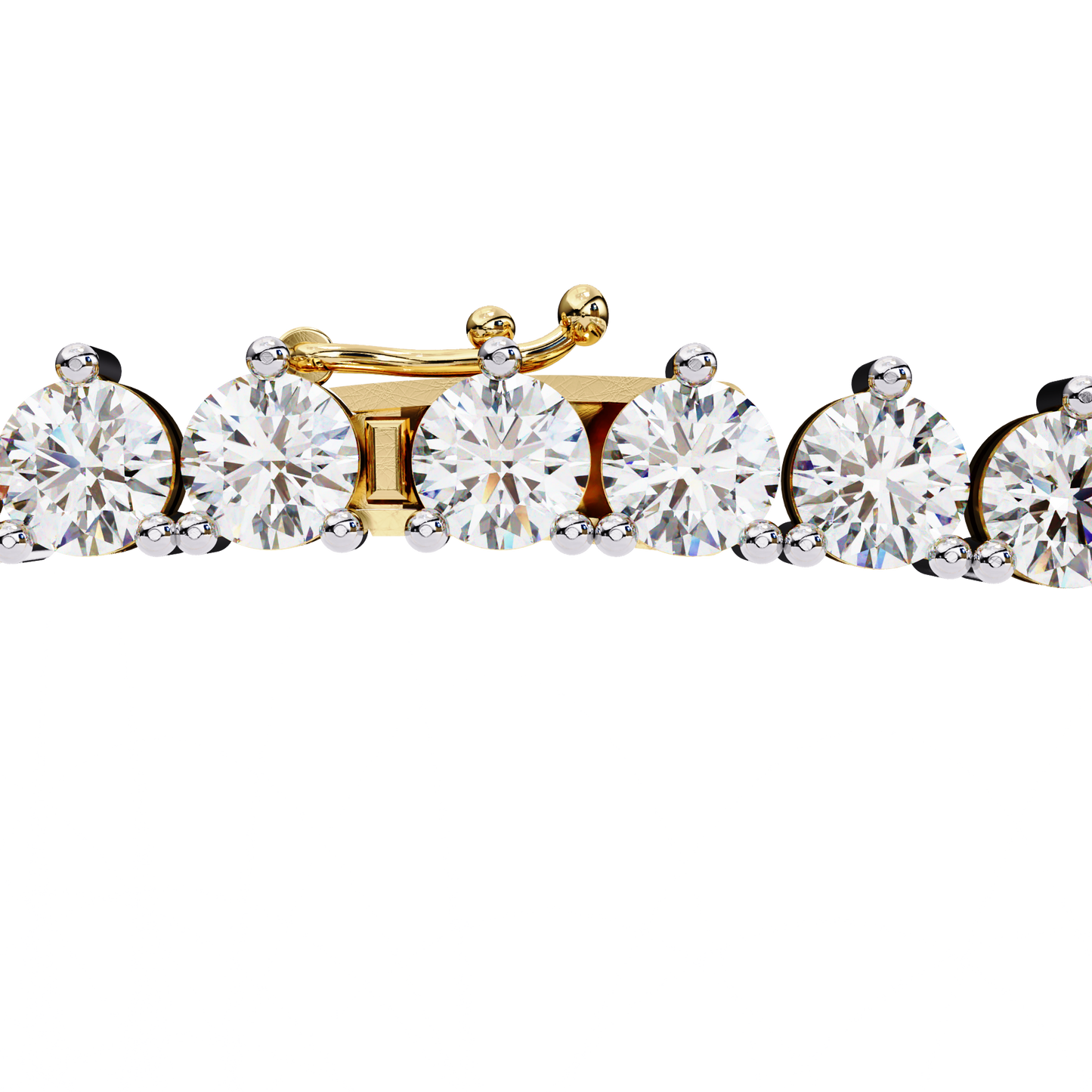 Lab Grown Diamond Necklace Round Stone (5.70ct) In 14K Gold