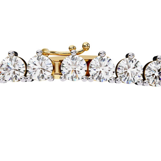 Lab Grown Diamond Necklace Round Stone (5.70ct) In 14K Gold