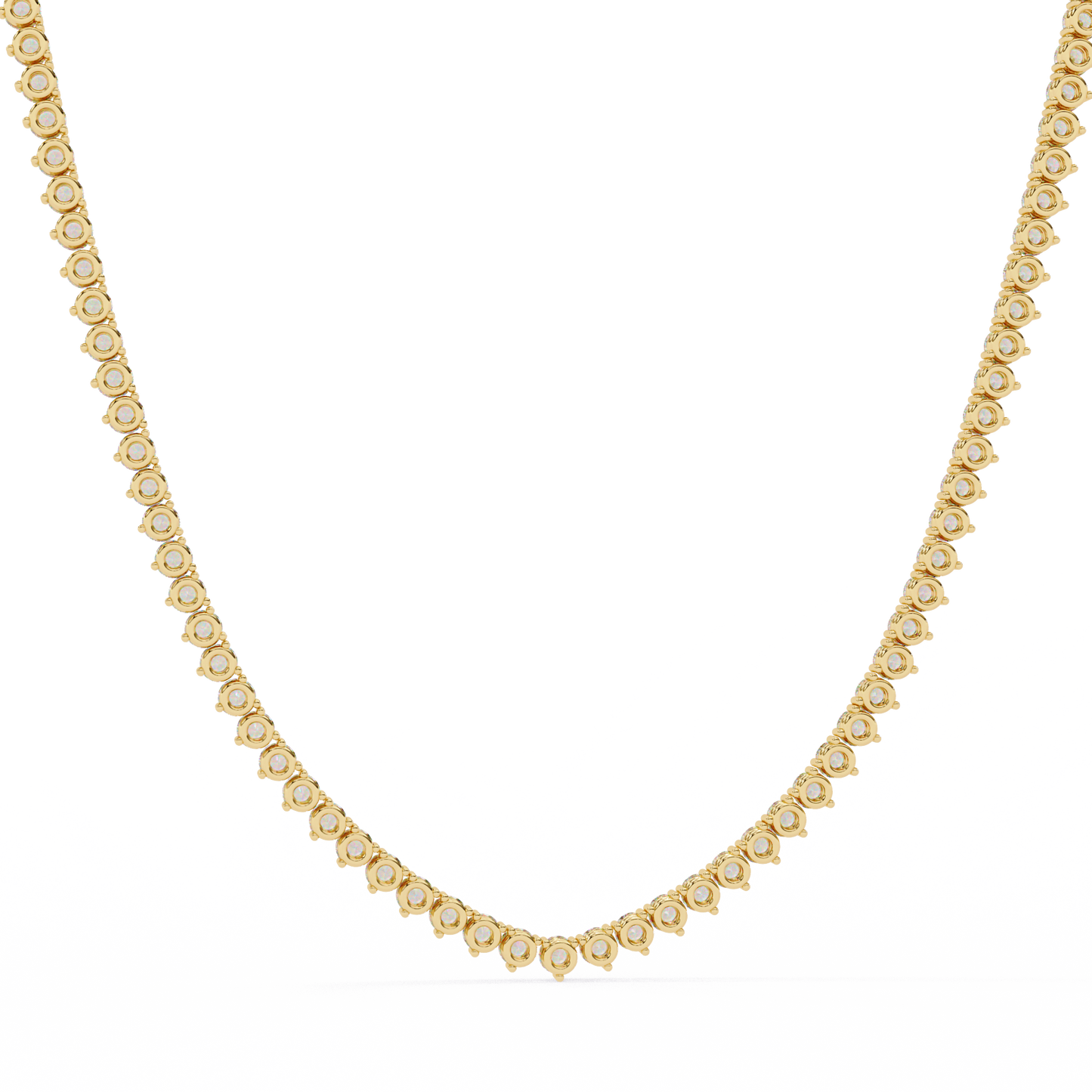 Lab Grown Diamond Necklace Round Stone (5.70ct) In 14K Gold