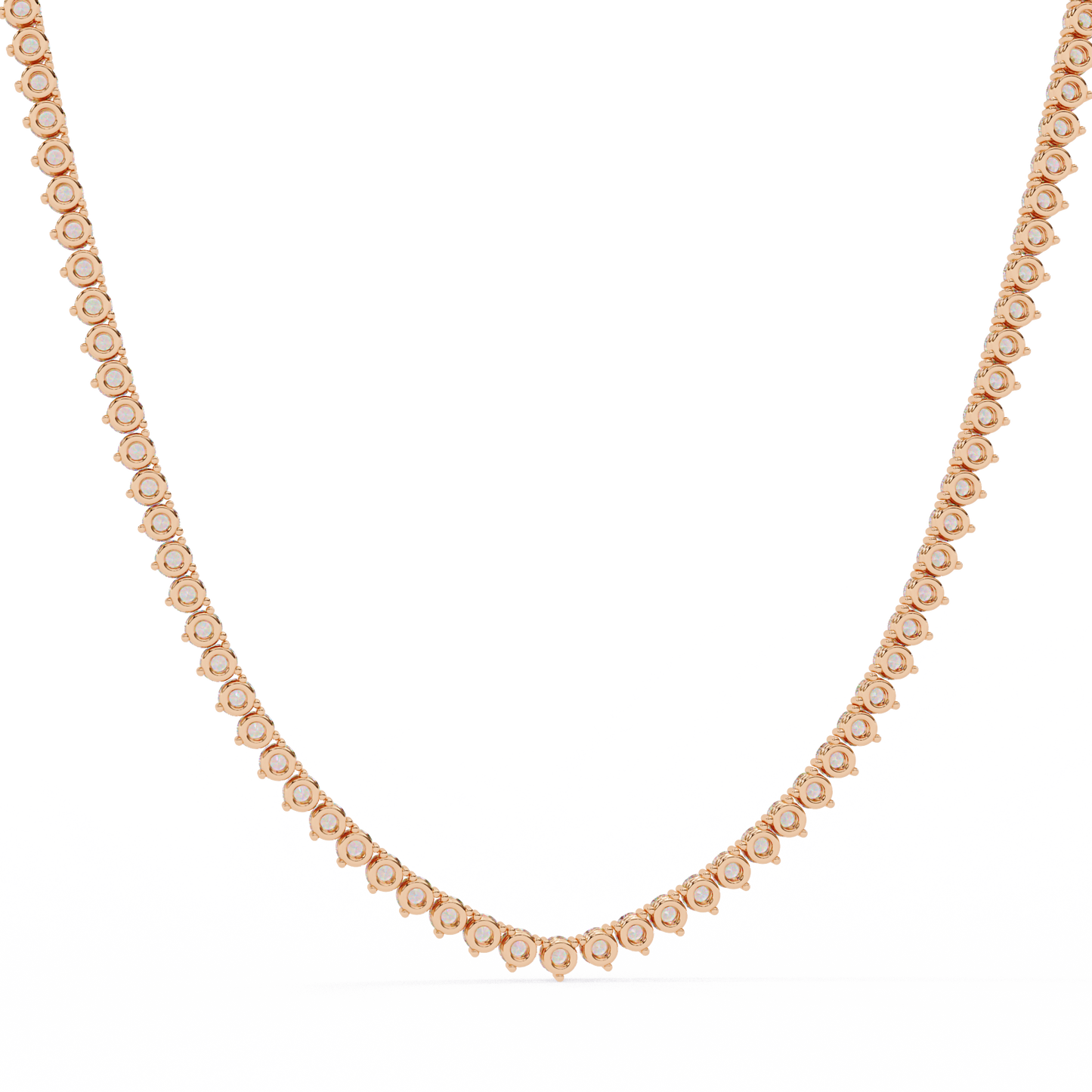 Lab Grown Diamond Necklace Round Stone (5.70ct) In 14K Gold
