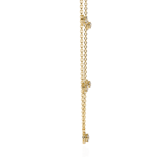 Lab Grown Diamond Necklace Round Stone (4.72ct) In 14K Gold