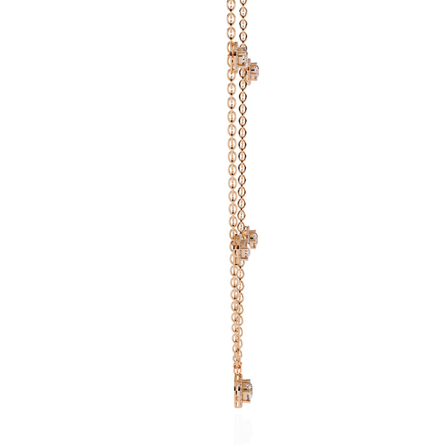 Lab Grown Diamond Necklace Round Stone (4.72ct) In 14K Gold