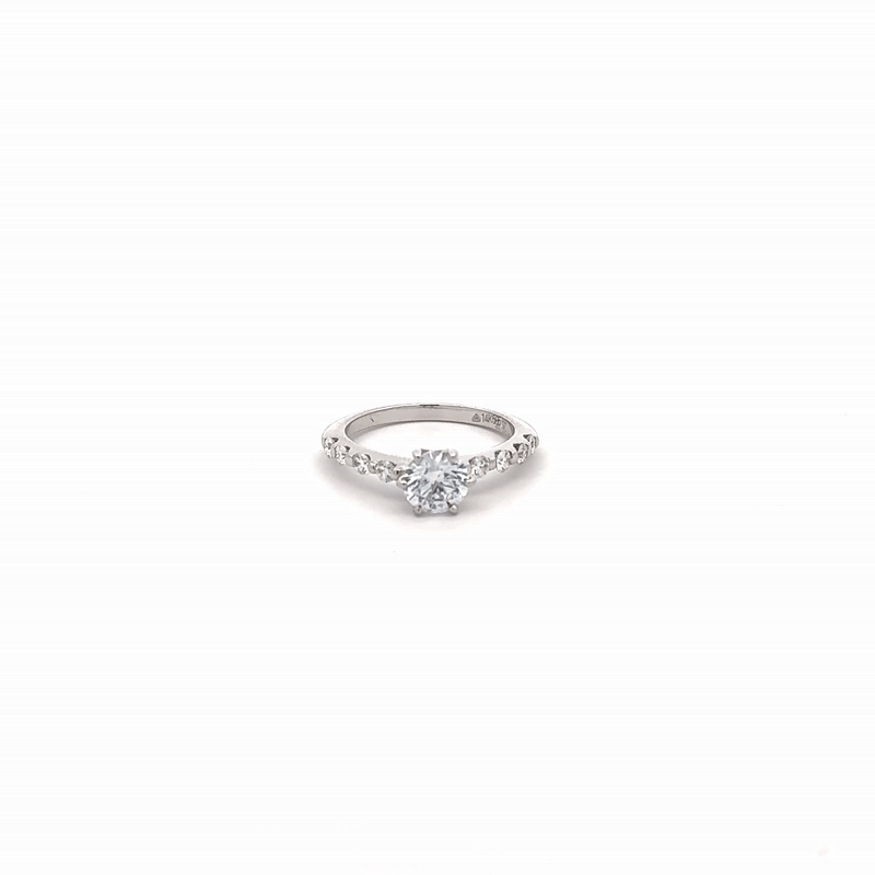 LGD Solitaire Round Brilliant Ring In 14K GOLD