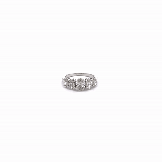 5 Stone Oval Lab Diamond Ring In 14K GOLD