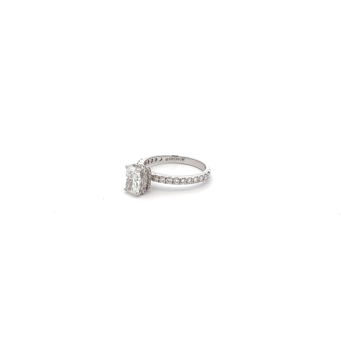 LGD Solitaire Raddiant Cut Ring In 14K GOLD