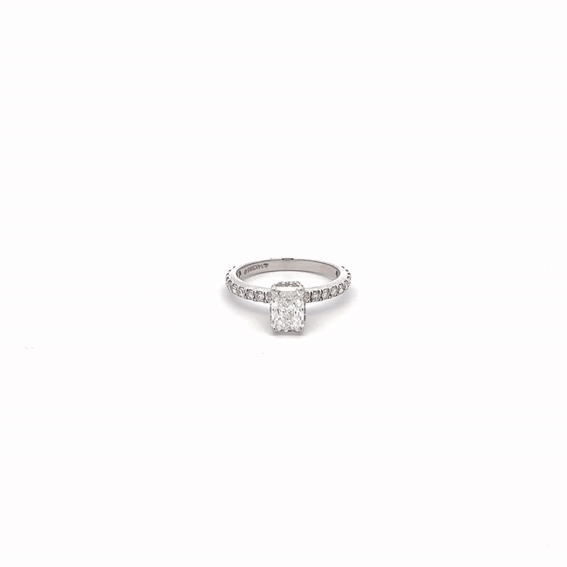 LGD Solitaire Raddiant Cut Ring In 14K GOLD