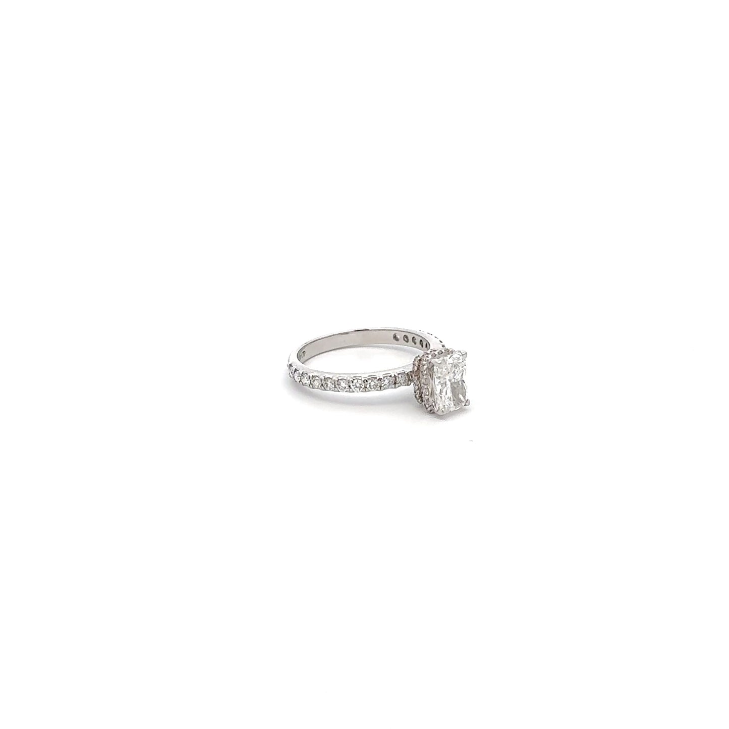 LGD Solitaire Raddiant Cut Ring In 14K GOLD
