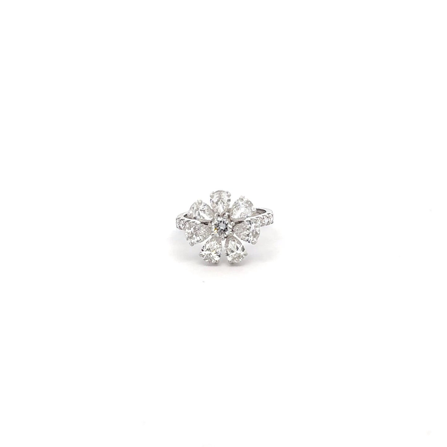 LGD Round & Pear Stone RING IN 14K GOLD