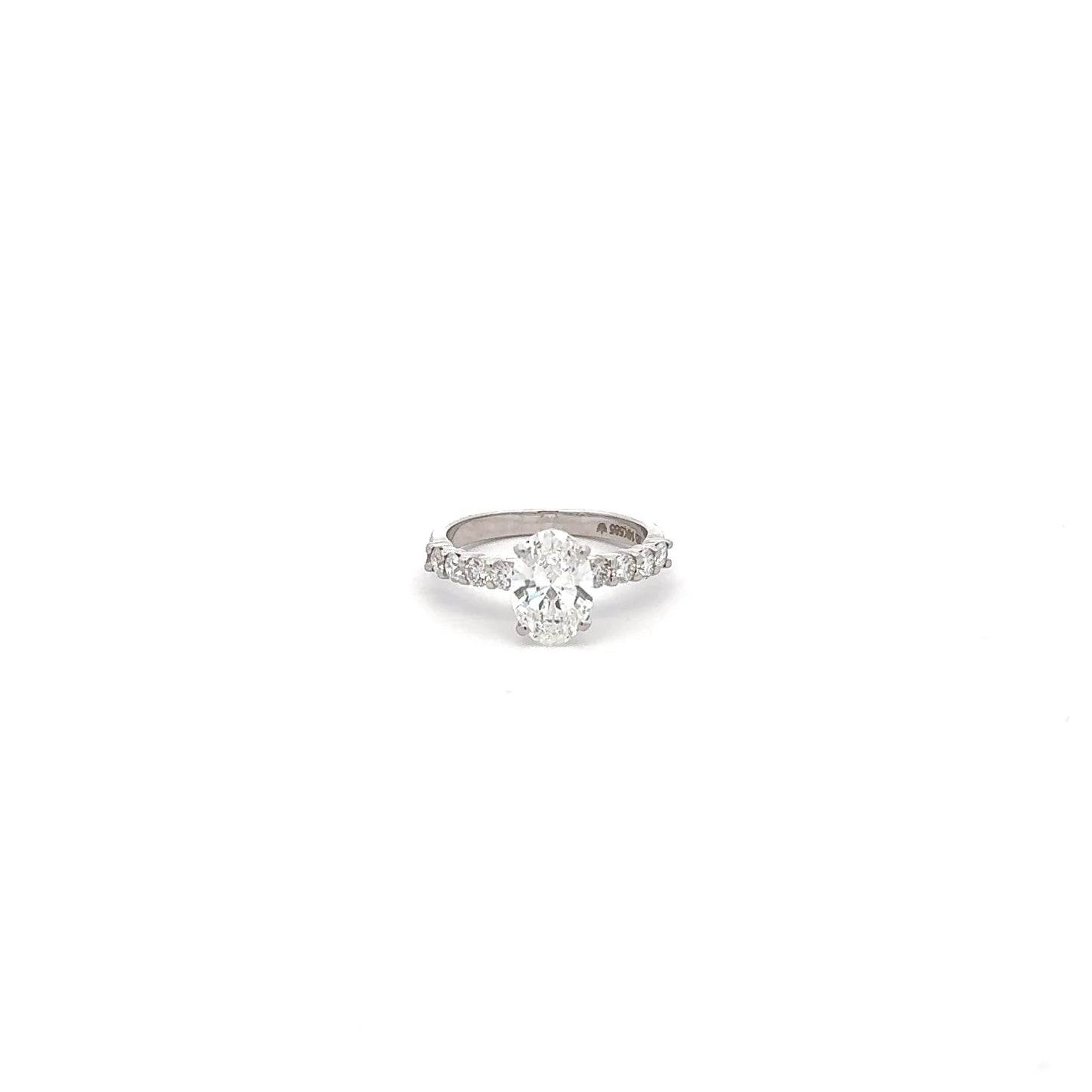 IGI Certified LGD Solitaire Oval Cut Ring In 14K GOLD