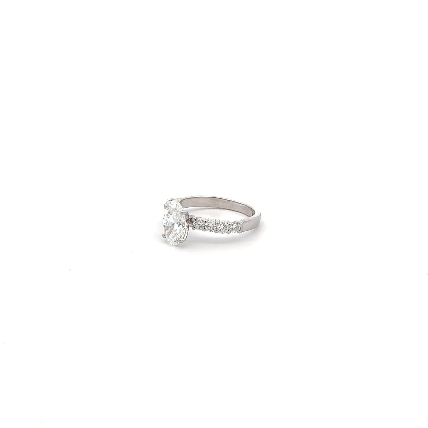 IGI Certified LGD Solitaire Oval Cut Ring In 14K GOLD