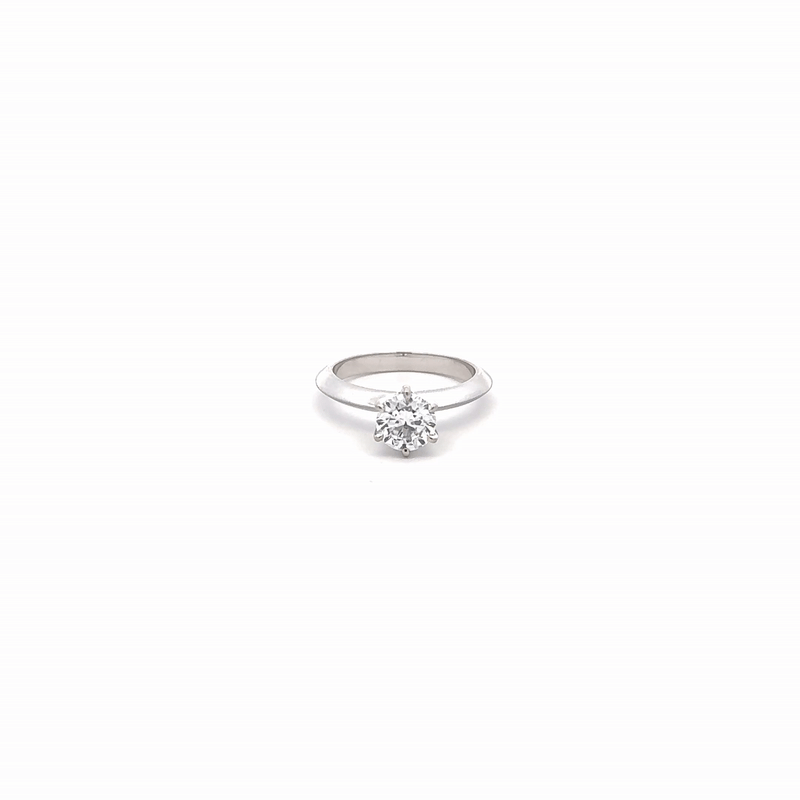 LGD Round Brilliant Solitaire Ring In 14K GOLD