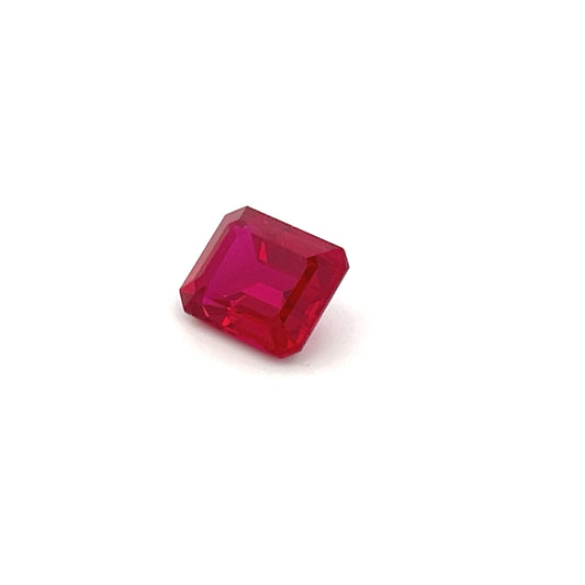 Octagon Lab Grown Ruby – 5.44 Carat, Fine Cut