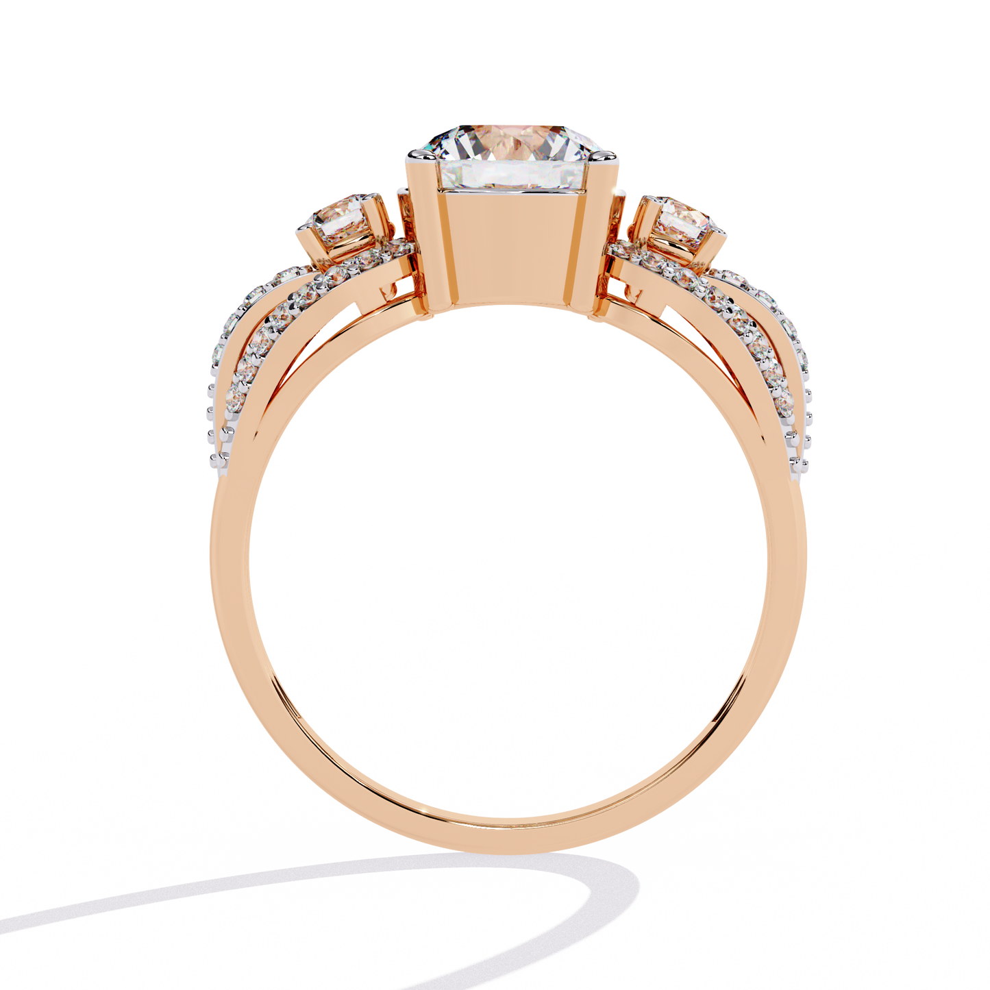 LGD Solitaire Ring Round Stone(1.72ct )In 14k Gold