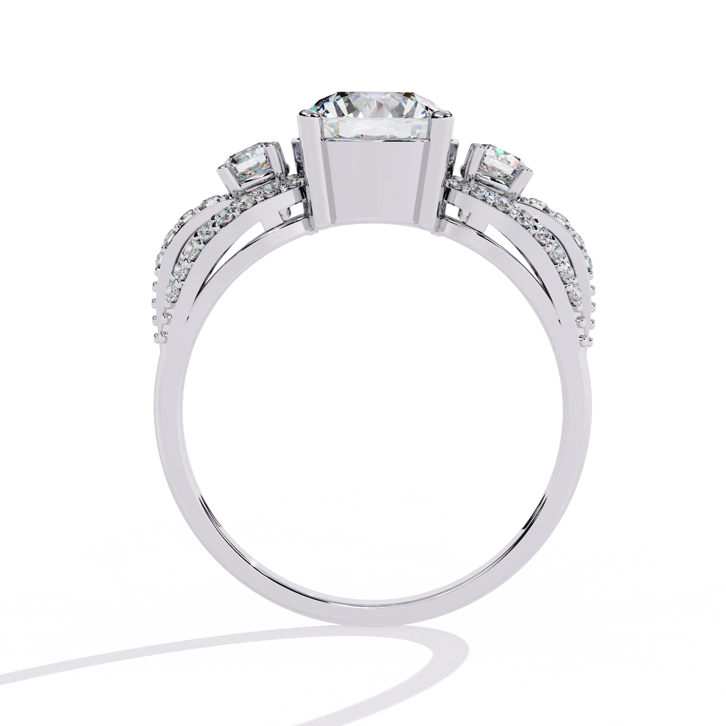 LGD Solitaire Ring Round Stone(1.72ct )In 14k Gold