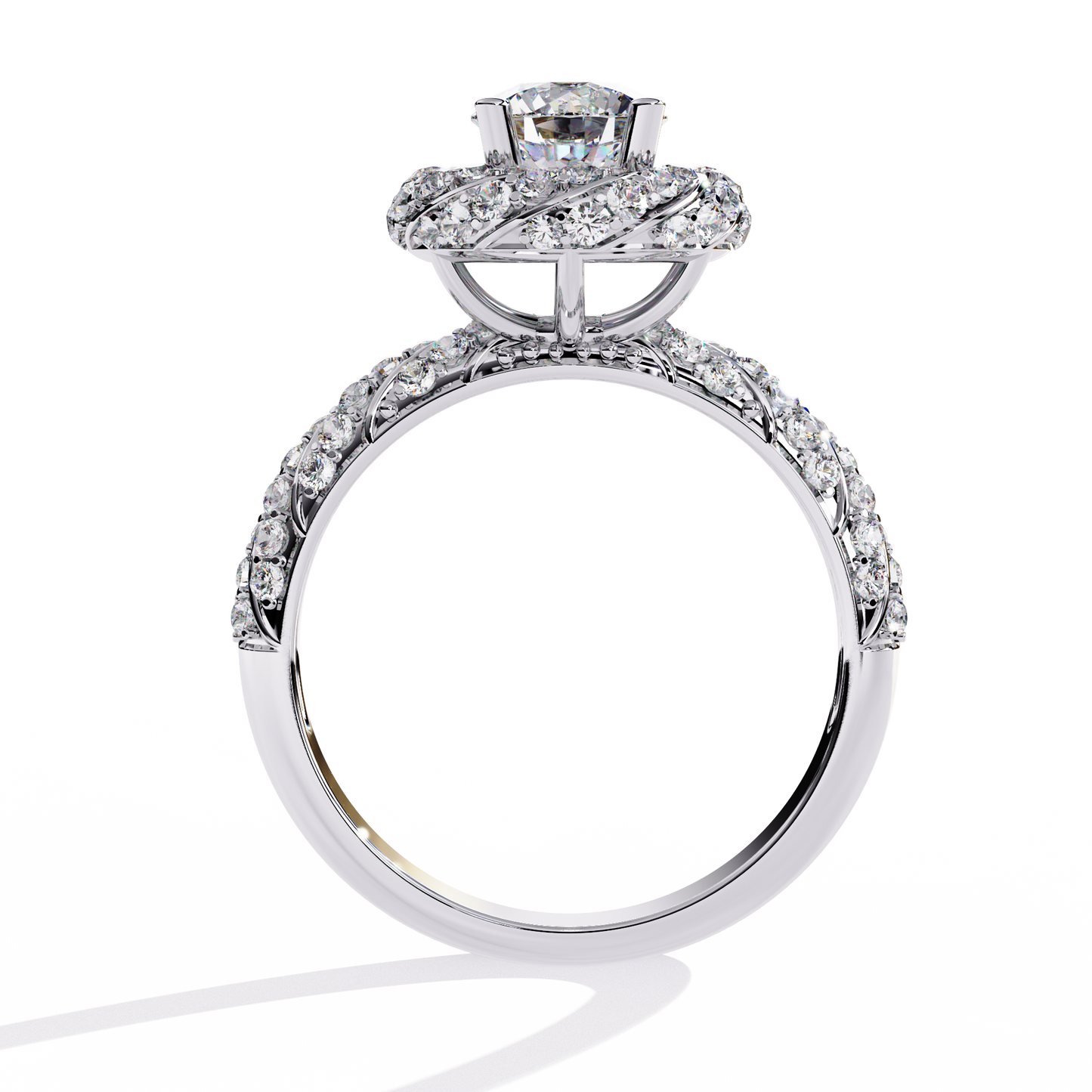 LGD Solitaire Ring Round Stone(1.56ct )In 14k Gold