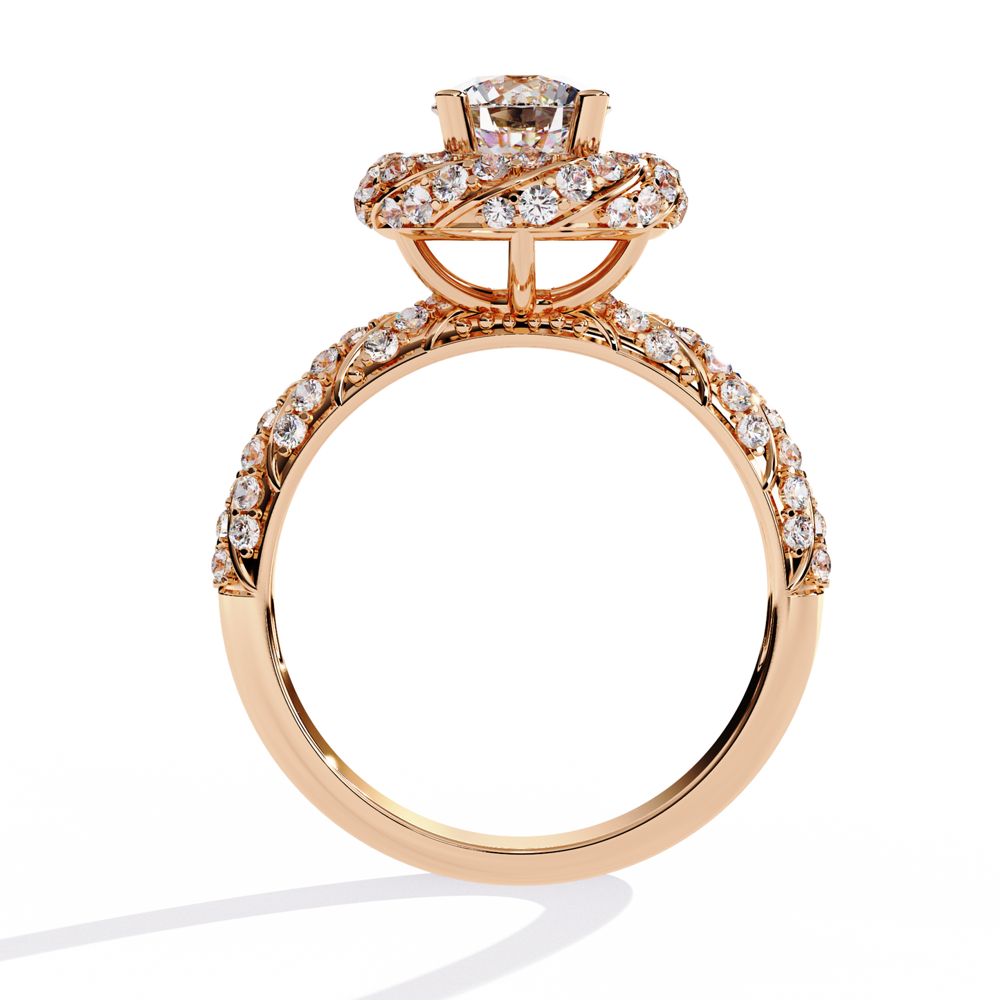LGD Solitaire Ring Round Stone(1.56ct )In 14k Gold