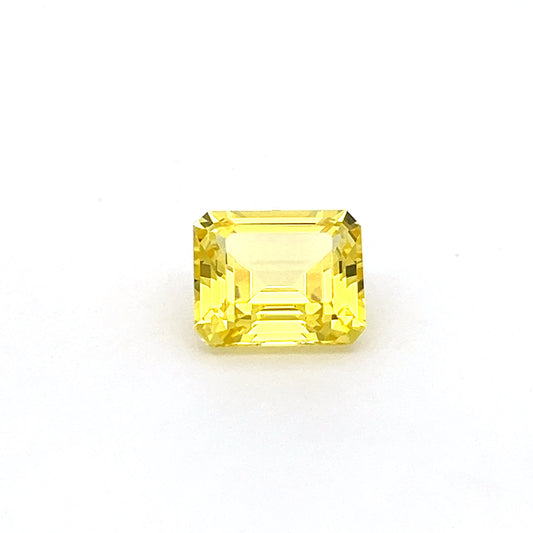 Octagon 8.58 Ct Lab Grown Yellow Sapphire