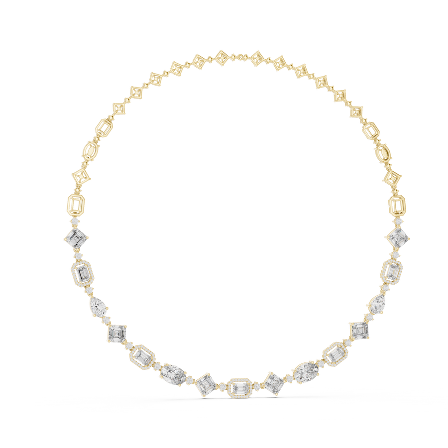Élan Multi Shape Lab Grown Diamond Statement Necklace