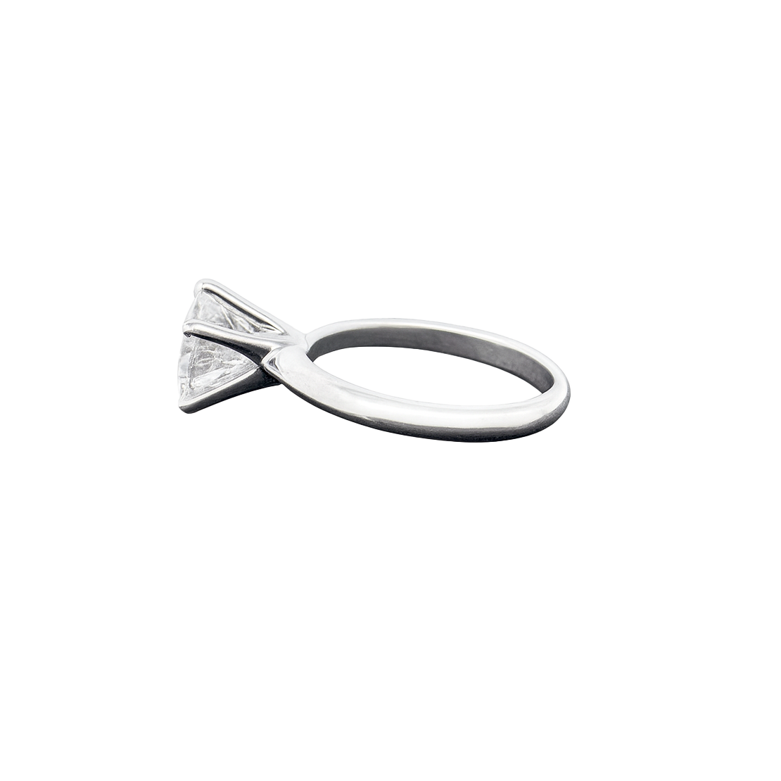 lab round diamond solitaire ring right