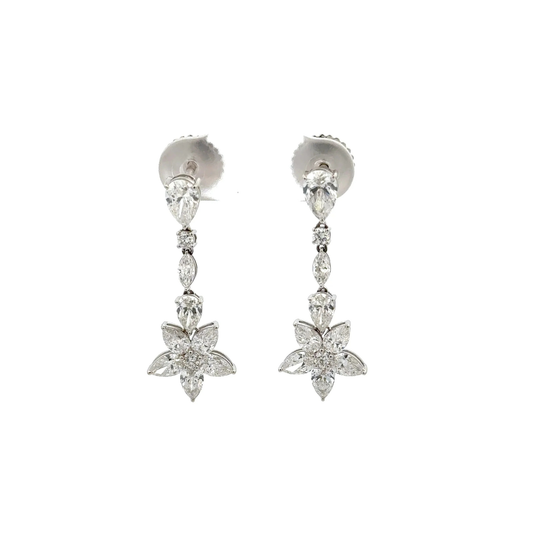 Elegant Drop Lab-Grown Diamond Ear Studs | 14K Gold Pear Shape Design