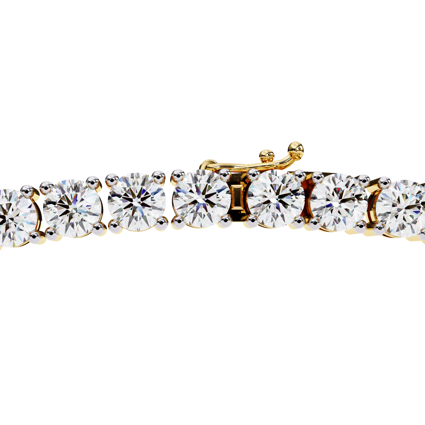 Lab Grown Diamond Round Necklace Stone (17.53ct) In 14K Gold