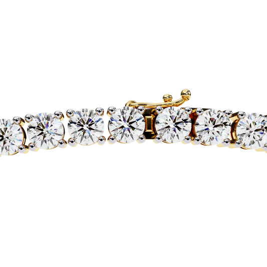 Lab Grown Diamond Round Necklace Stone (17.53ct) In 14K Gold