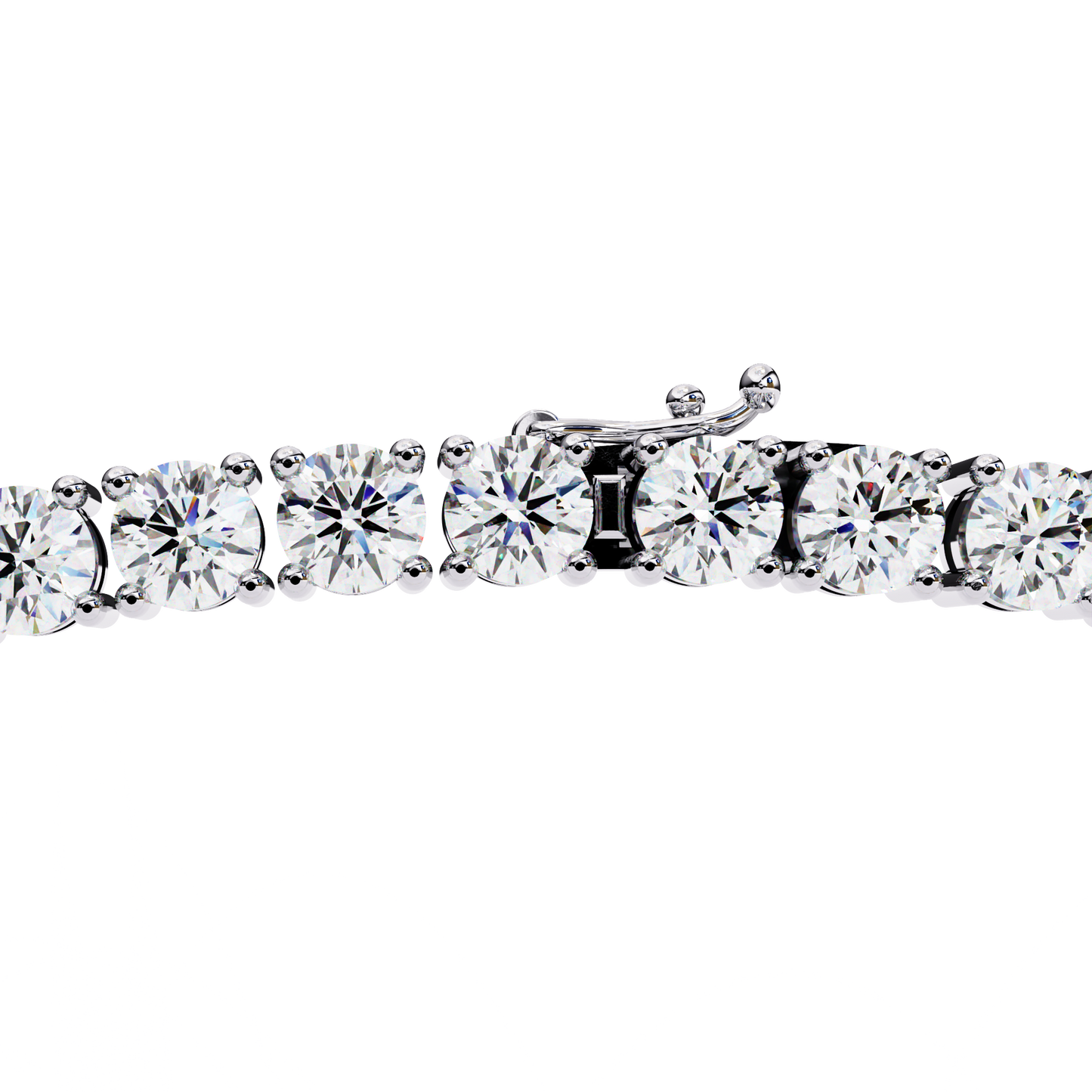 Lab Grown Diamond Round Necklace Stone (17.53ct) In 14K Gold