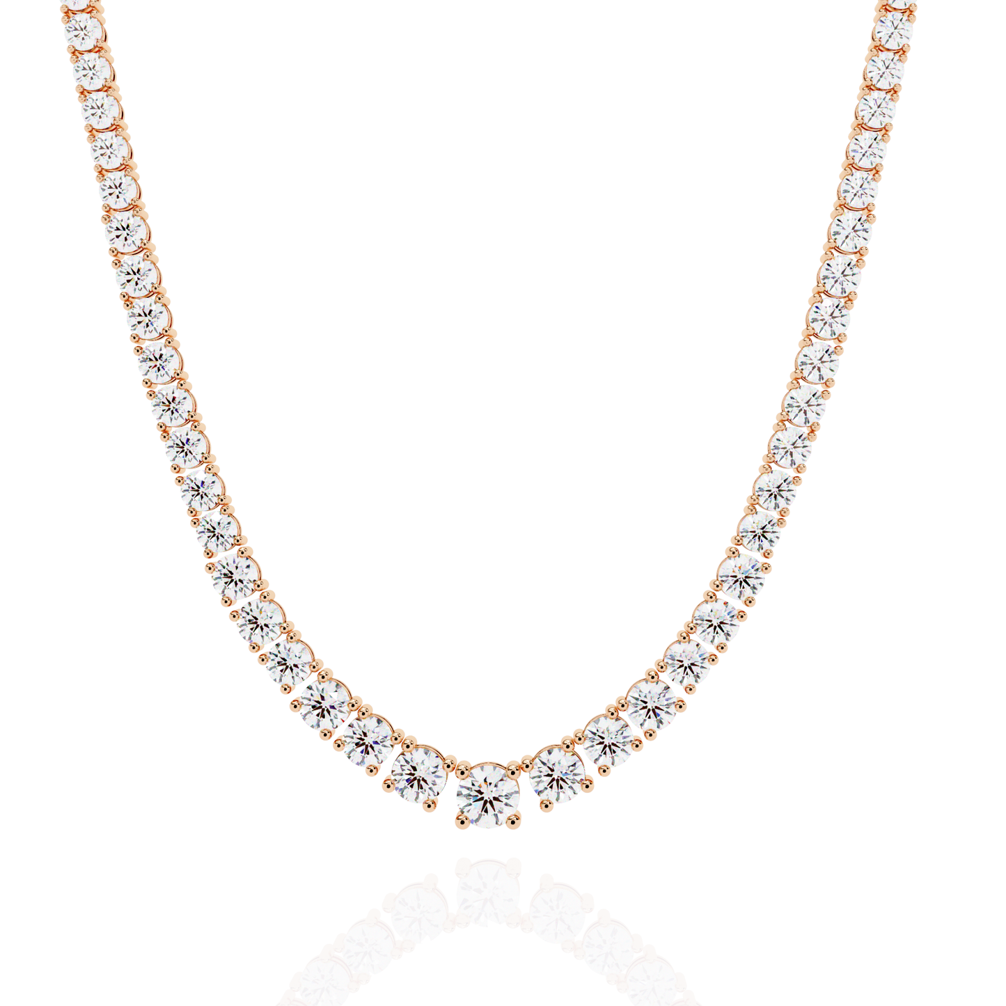 Lab Grown Diamond Round Necklace Stone (17.53ct) In 14K Gold