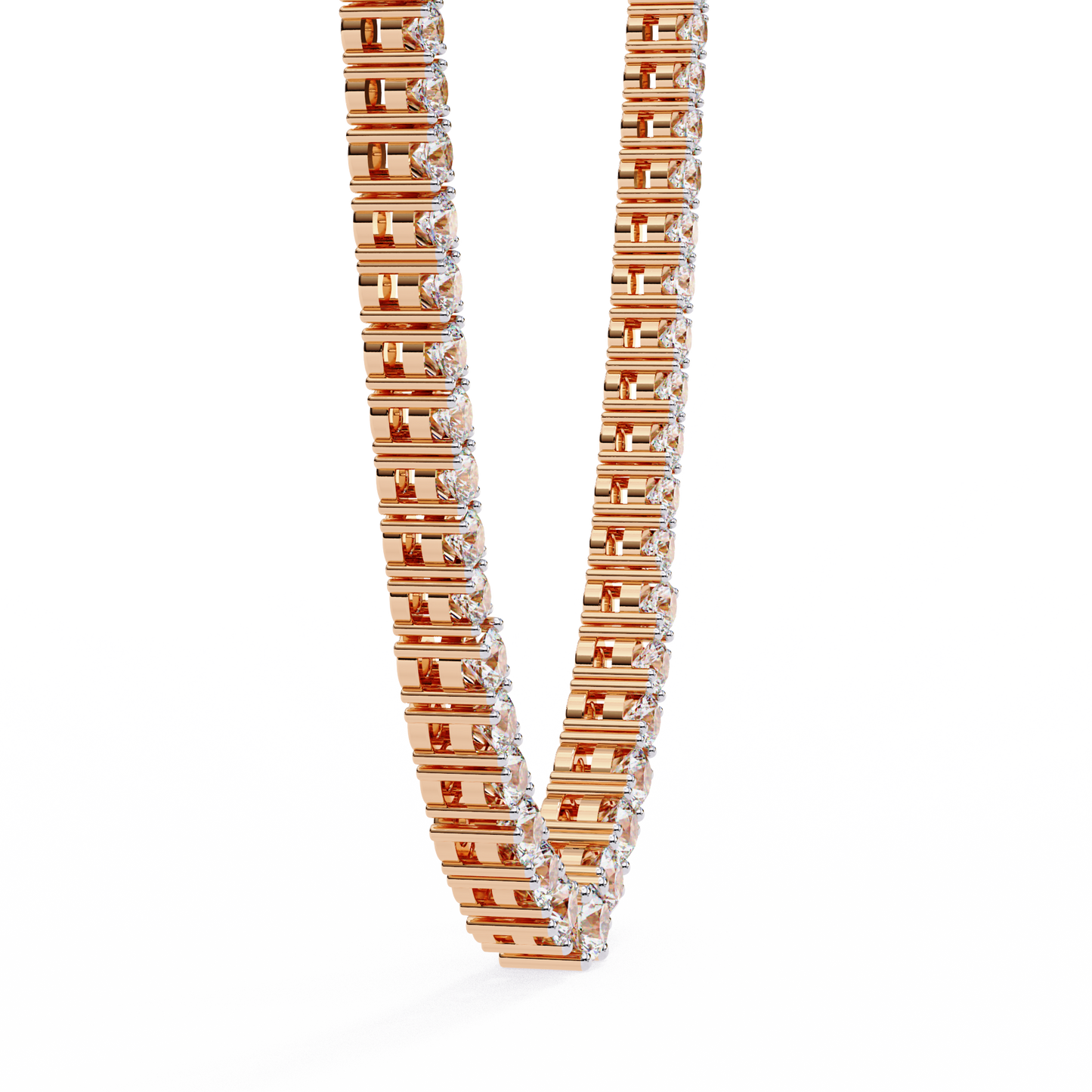 Lab Grown Diamond Round Necklace Stone (17.53ct) In 14K Gold