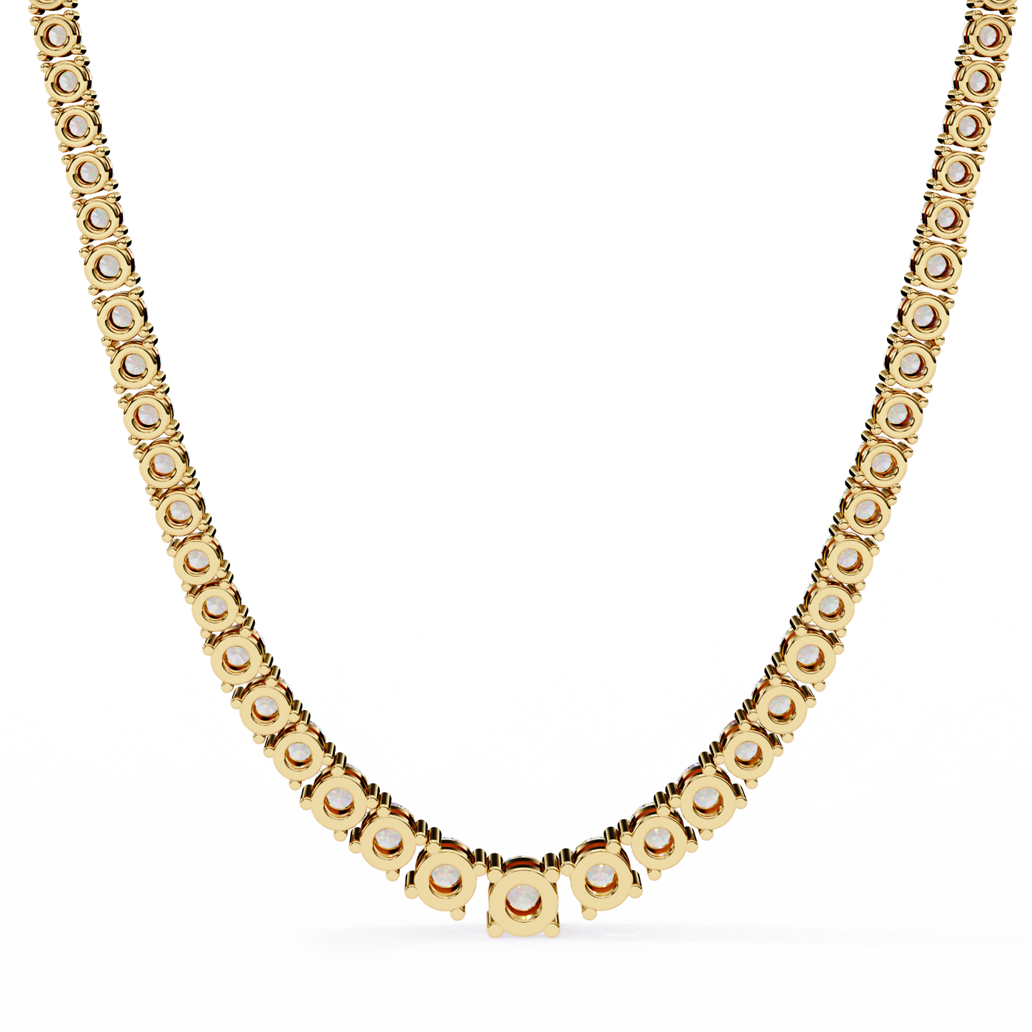Lab Grown Diamond Round Necklace Stone (17.53ct) In 14K Gold