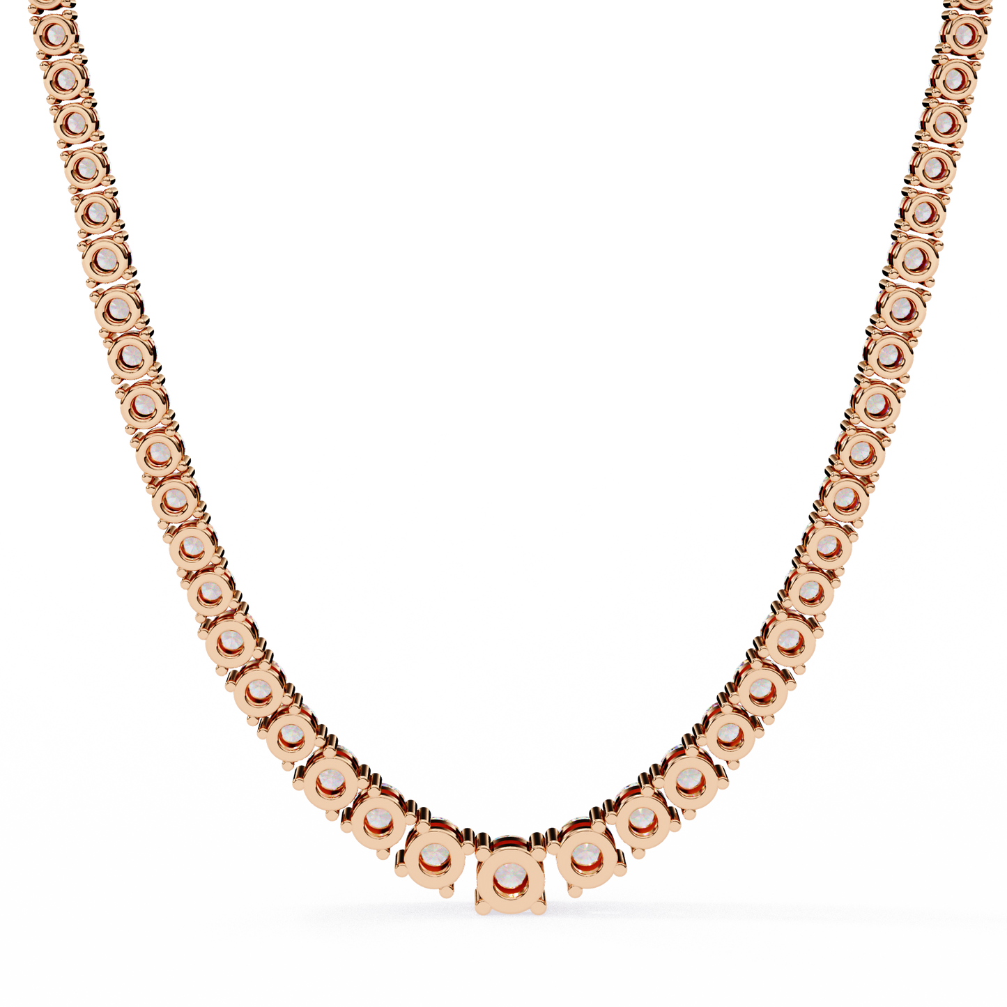 Lab Grown Diamond Round Necklace Stone (17.53ct) In 14K Gold