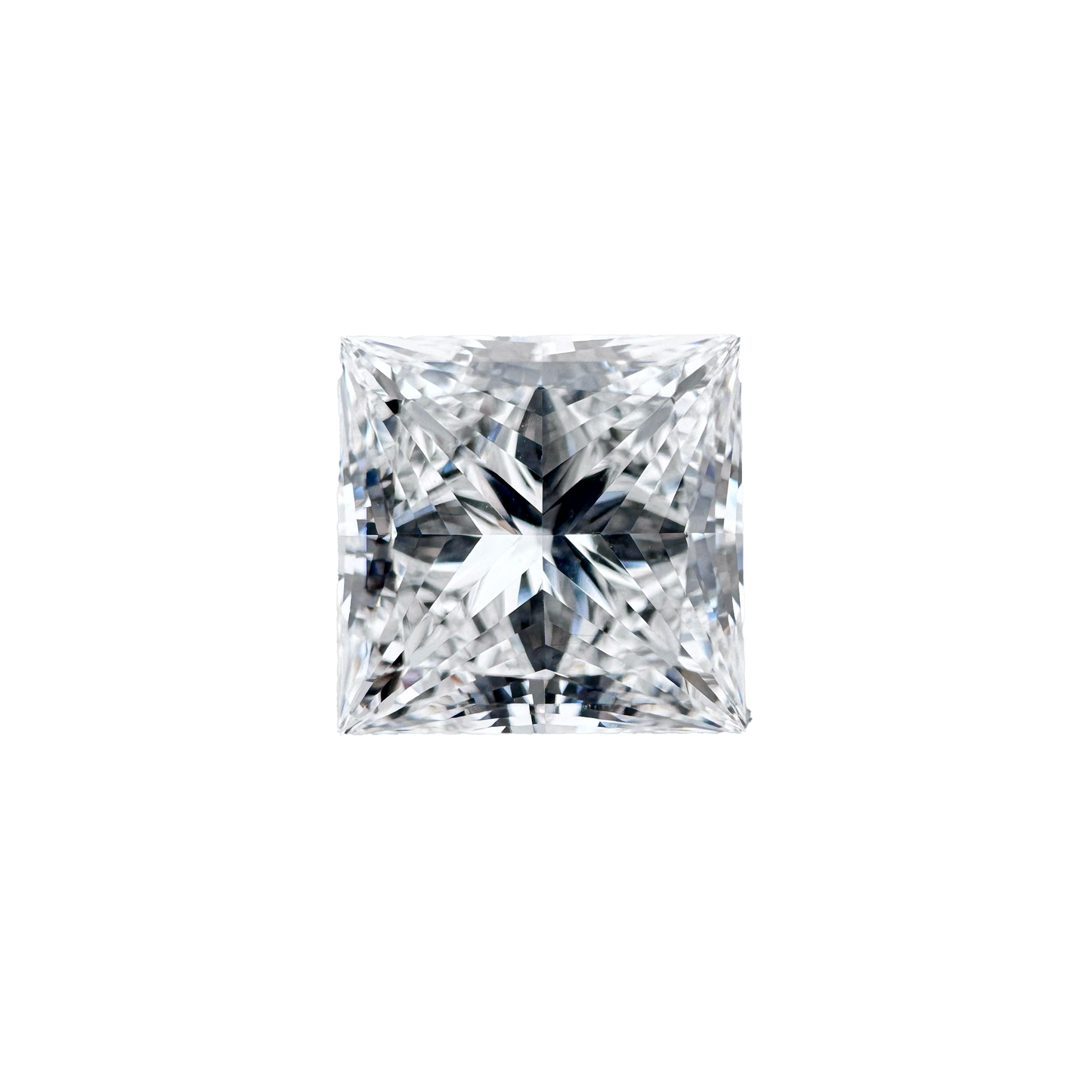 IGI Certified 3.45ct - 3.50ct Princess Lab Grown Diamond - E Color, VS 1 Clarity