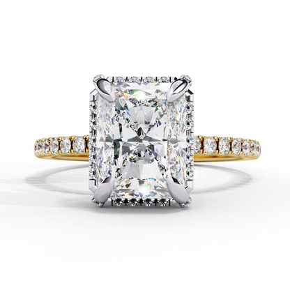 LGD Solitaire Ring Radiant Stone (3.378ct) In 14K Gold      #LGD-RT-CD003