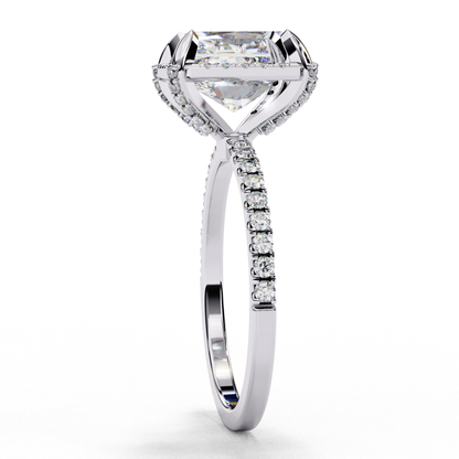 LGD Solitaire Ring Radiant Stone (3.378ct) In 14K Gold      #LGD-RT-CD003