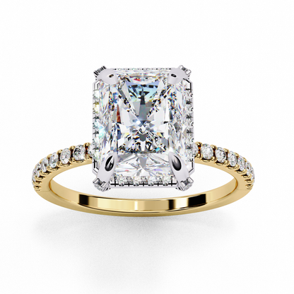 LGD Solitaire Ring Radiant Stone (3.378ct) In 14K Gold      #LGD-RT-CD003