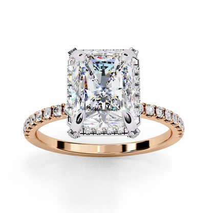 LGD Solitaire Ring Radiant Stone (3.378ct) In 14K Gold      #LGD-RT-CD003