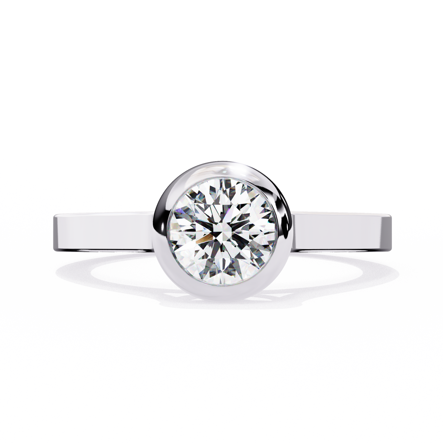 LGD Ring Round Stone (0.64ct) In 14K Gold   #LGD-RD-CD127