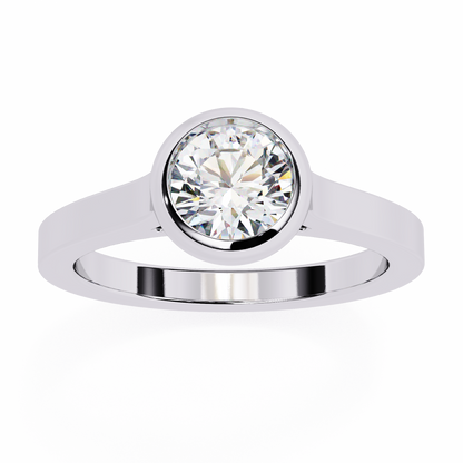 LGD Ring Round Stone (0.64ct) In 14K Gold   #LGD-RD-CD127