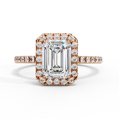 LGD Solitaire Ring Emerald Stone (2.08ct) In 14K Gold