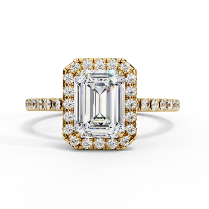 LGD Solitaire Ring Emerald Stone (2.08ct) In 14K Gold
