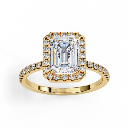 LGD Solitaire Ring Emerald Stone (2.08ct) In 14K Gold