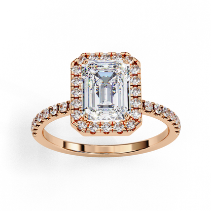 LGD Solitaire Ring Emerald Stone (2.08ct) In 14K Gold