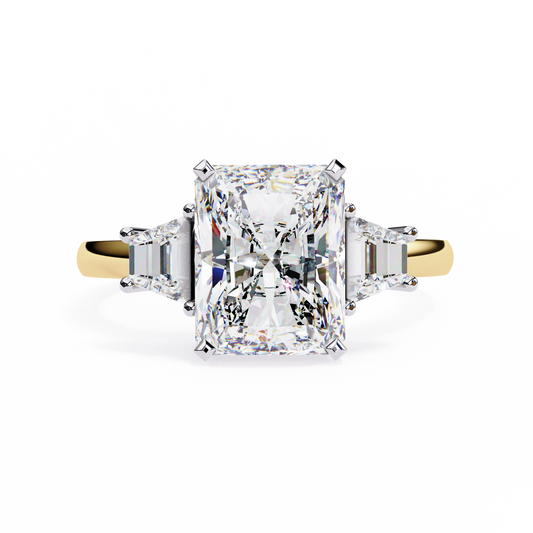 LGD Ring Solitaire Radiant Stone (4.19ct) In 14K Gold    #LGD-RT-CD140